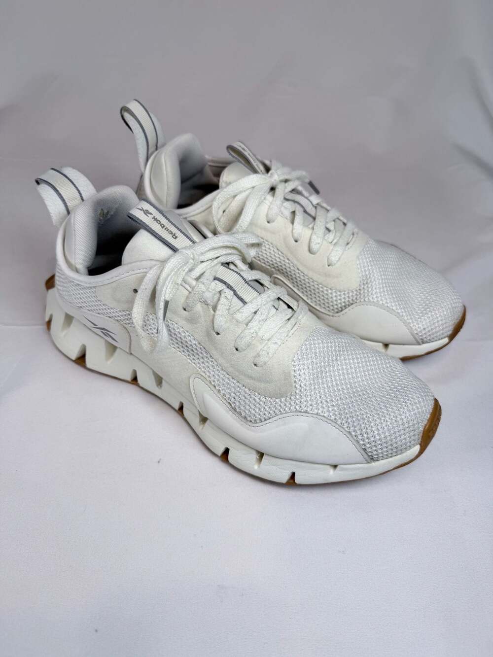 Reebok Zig Dynamica Chalk Gum FX1103 White Running Shoes Sneakers Size 11